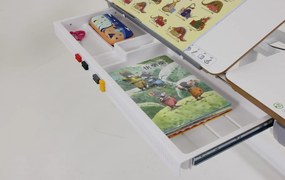 AMADEUS -  AMADEUS Detský rastúci stôl ROLAND V biely