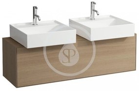 LAUFEN Kartell Umývadielko, 460 mm x 460 mm, biela – bez prepadu, s 1 otvorom na batériu, s LCC H8153314001111