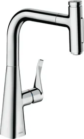 Hansgrohe Metris Select M71, kuchynská páková batéria 240, vyťahovateľná sprška, 2jet, sBox, chrómová, HAN-73817000