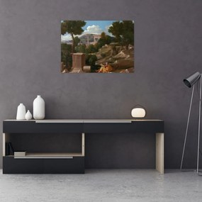 Obraz - Nicolas Poussin, Landscape with Saint John on Patmos, reprodukcia (70x50 cm)