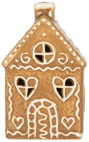 Hnedá perníková LED chalúpka Gingerbread Cott - 7*6*12 cm