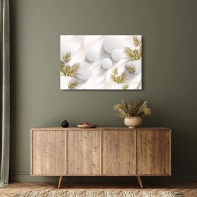 Obraz - 3D kruhy s kvetinami (90x60 cm)