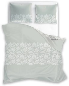 Bavlnené saténové obliečky Piano 005 140x200 cm + 70x90 cm sivé