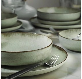 Jedálenská súprava 12 ks zelená/porcelán