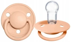BIBS DE LUX - Silikónový cumlík, 0 - 36 m,  broskyňový