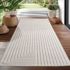 Krémový vnútorný a vonkajší behúň 80x250 cm Nova 1202 – Ayyildiz Carpets