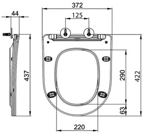 Sapho Sapho, PACO WC sedátko, SLIM Soft Close, Easy Take, biela, PCS1012