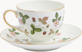 Šálka na čaj's podšálkou z jemného kostného porcelánu Wild Strawberry