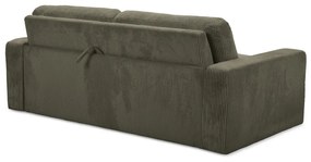Khaki menčestrová rozkladacia pohovka 195 cm Nona – Makamii