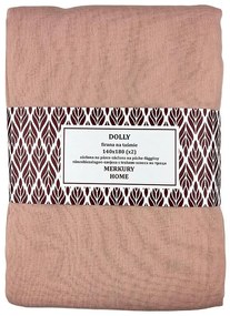 Záclona na páske Dolly polyester svetloružový 140x180 (x2) Merkury Home