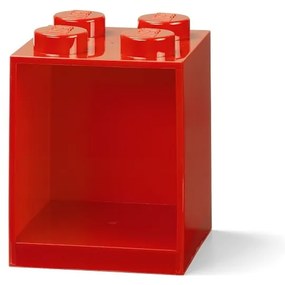 Detská červená nástenná polica LEGO® Brick 4