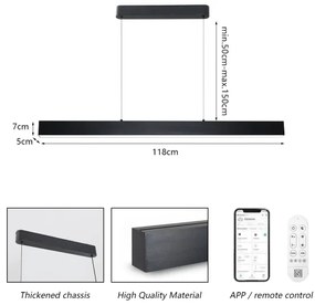 Brilagi - LED Stmievateľný luster SLEEKLINE SMART LED/40W/230V Wi-Fi Tuya čierna+DO