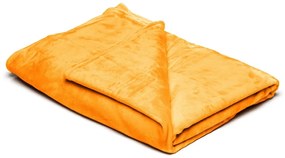 Žltá mikroplyšová deka My House, 150 × 200 cm