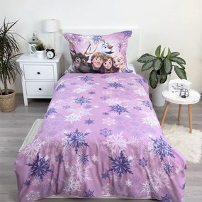 Jerry Fabrics Bavlnené obliečky 140x200 + 70x90 cm - Frozen "Purple 05"