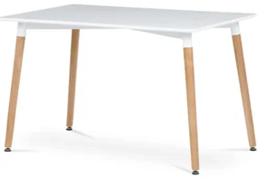 Jedálenský stôl Autronic 120x74 cm biely MDF mat DT-304 WT