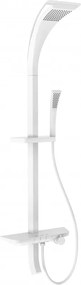 Mexen Sonic, sprchová sada s ručnou a dažďovou hlavicou, biela, 78110-20