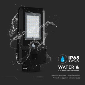 LED Solárna pouličná lampa so senzorom LED/20W/7,4V IP65 5400 mAh