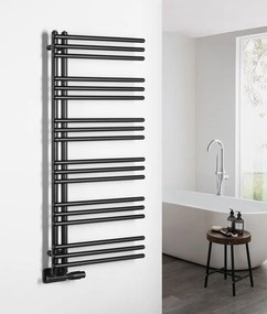 Aqualine Aqualine, POSEIDON vykurovacie teleso 450x1140mm, čierna matná, PS411B