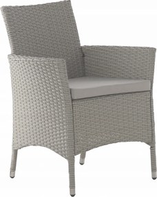 Garden Line ZÁHRADNÝ NÁBYTOK / 8 KRESIEL + VEĽKÝ STÔL / ŠEDÁ *3661