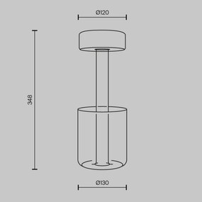Maytoni MOD229TL-L3W3K1 - LED stmievateľná prenosná stolná lampa 3W/5V biela/čír