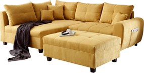 XXXLutz ROHOVÁ SEDAČKA, textil, kompozitné drevo, žltá MID.YOU - Sedačky - 002220035706