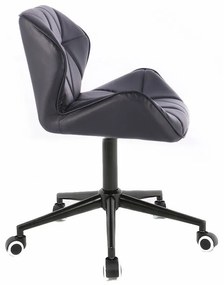 LuxuryForm DESIGN Stolička MILANO na čiernej podstave s kolieskami - čierna
