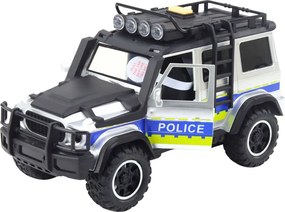 LEAN Toys Policajné terénne vozidlo s prívesom na kone Svetlá, zvuky