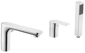 Invena Dokos, 3-otvorová vaňová batéria, chrómová, INV-BW-19-S01-V