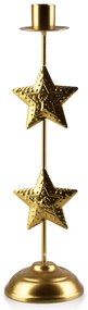 Vánoční svícen Bron SANTA LILA 29,5 cm hvězda zlatý