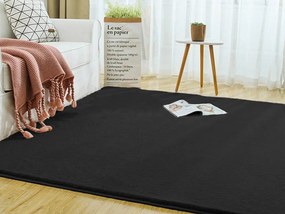 TZ Čierny obdĺžnikový koberec Rabbit Rozmer: 200x200
