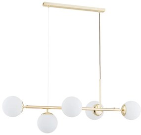 Luster na lanku DANSA 5xE14/10W/230V zlatá