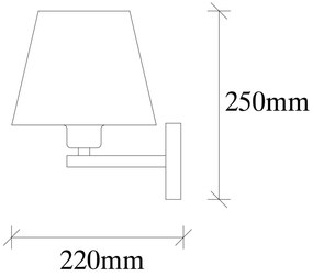 Nástenná lampa Profil III biela/čierna