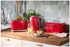 Silvercrest®  Rýchlovarná kanvica + Hriankovač Retro 1973, červená  (800010784)