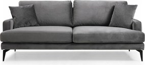 Pohovka trojsedačka Papirolla (sivá čierna)