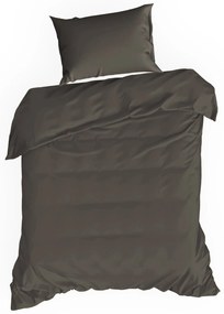 SATÉNOVÉ OBLIEČKY DINA 200X220 CM, 2 KS 70X80 CM HNEDÉ