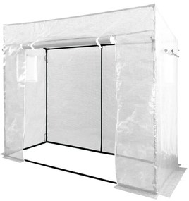 GARDEN LINE Záhradný fóliovník biely 200x77x168/146 cm GardenLine TUN0766