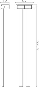 Slezák - RAV Držiak uterákov otočný NIL - NLA0602ZK, Zlatá kartáčovaná
