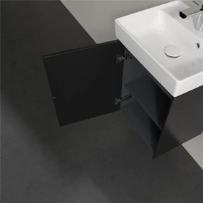 VILLEROY &amp; BOCH Collaro závesná skrinka pod umývadielko, 1 dvierka, pánty vľavo, 410 x 344 x 546 mm, Black Matt Lacquer, C00500PD