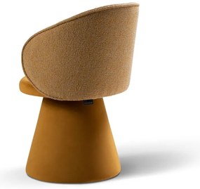 Zamatové kreslo v horčicovej farbe Inez – Micadoni