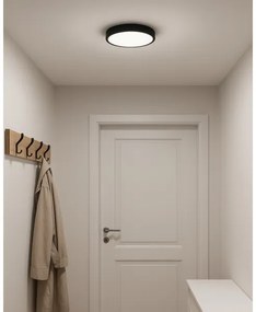LED stropné svietidlo LED/24W/230V 3000/4000/6500K pr. 30 cm čierna