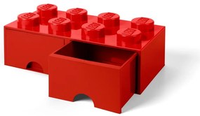 Červený úložný box s dvoma zásuvkami LEGO®