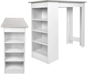 Barový stolík Matioso (betón + biela). Vlastná spoľahlivá doprava až k Vám domov. 1097869