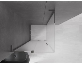 Mexen Velar L, sprchový kút s posuvnými dverami 90 x 90 cm, 8mm sklo námraza, grafit brúsený, 871-090-090-33-66