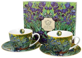 Porcelánová šálka s podšálkou Van Gogh Irises 250 ml sada 2ks