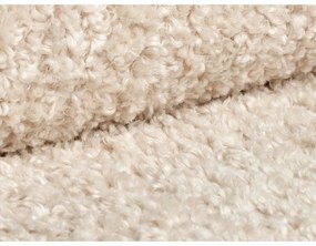 Béžový taburet z textílie buklé Dia – Micadoni