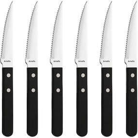 Amefa 6-dielna súprava steakových nožov Pizza