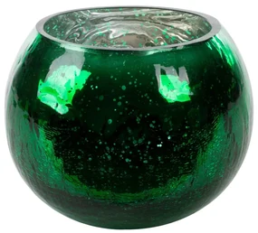 SKLENENÝ KVETINÁČ VERRE3 (1) (FI) 15X11 CM ZELENÉ