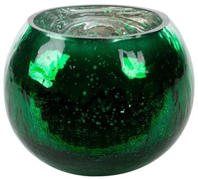 SKLENENÝ KVETINÁČ VERRE3 (1) (FI) 15X11 CM ZELENÉ