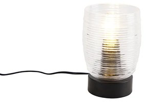 Stolná lampa v štýle Art Deco čierna - Michi