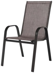 AKCIA Hnedá stohovateľná stolička ALDERA II. akosť